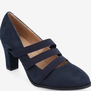 Journee Collection Navy Strappy Heels